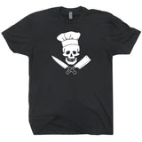skull chef t shirt grill master t shirt