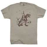 Jesus Riding Dinosaur Shirt Jesus On a Dinosaur T Shirt UFO T Shirt Cryptozoology Tee Shirt