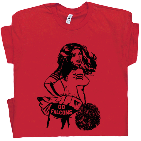 Vintage Atlanta Falcons T Shirt Atlanta Falcons Shirt Cheerleader Shirts Retro Logo Tee