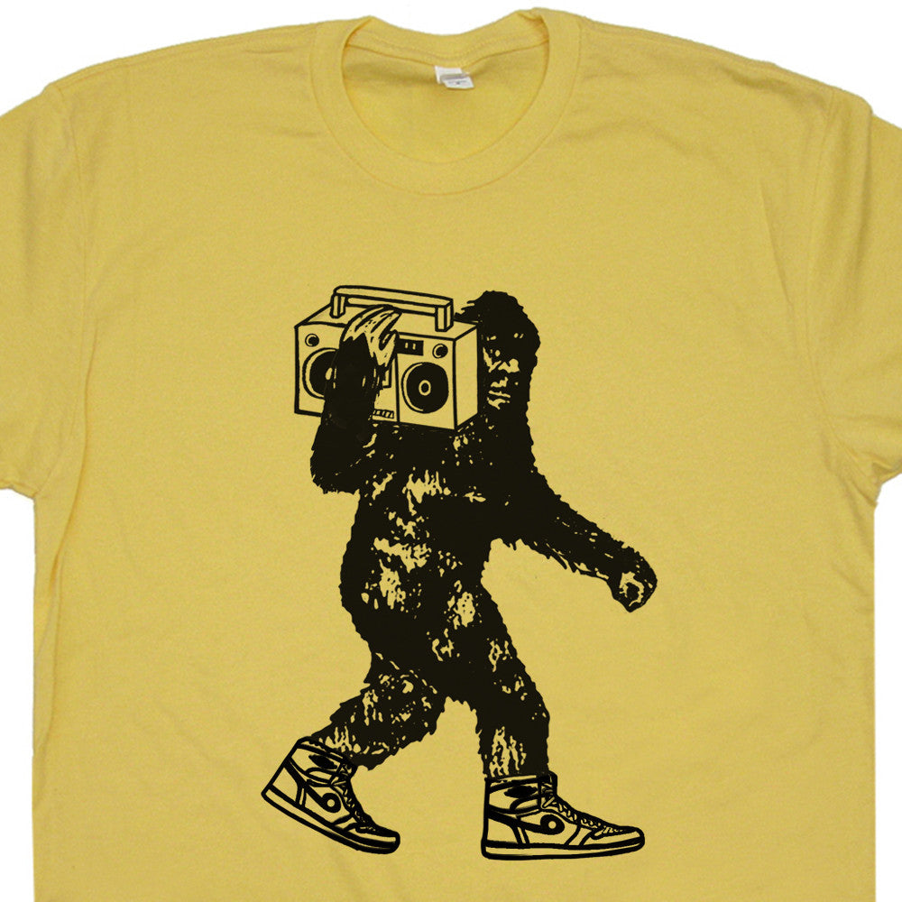 Bigfoot Ghetto Blaster T Shirt