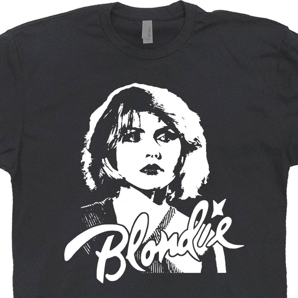Til ære for køleskab modtagende Blondie T Shirt Vintage Rock Shirts Cool 80s Band Tee – Shirtstash