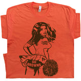 Vintage Cleveland Browns T Shirt Cleveland Browns Shirts Cheerleader Shirt Retro Logo Tee