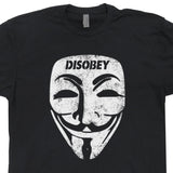 guy fawkes mask t shirt disobey t shirt