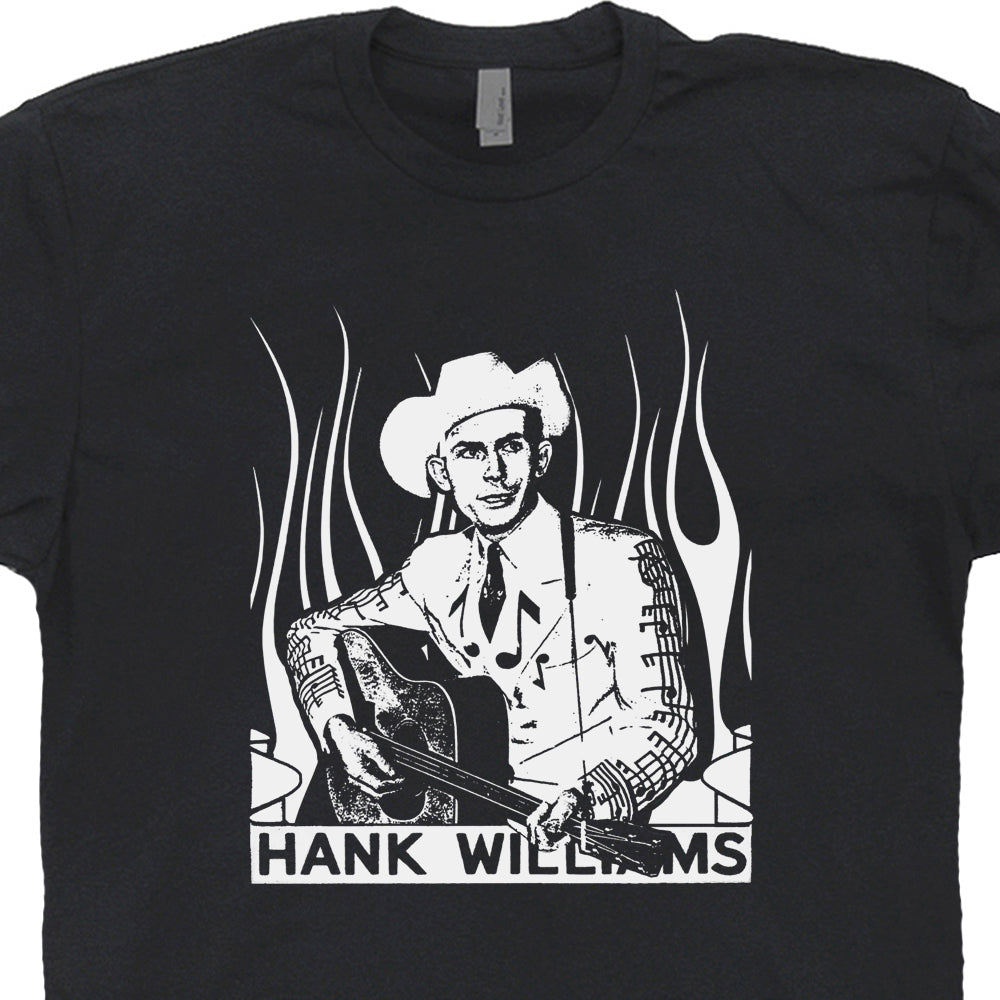 Hank Williams Sr. T Shirt Vintage Classic Country Outlaw Music Shirts