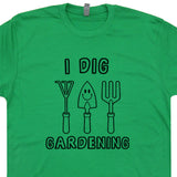 i dig gardening t shirt vegetarian tee