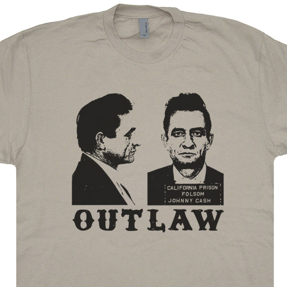 johnny Cash Mugshot T Shirt Outlaw Country Music Shirts
