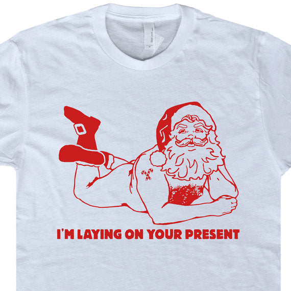 naked santa clause t shirt naughty christmas