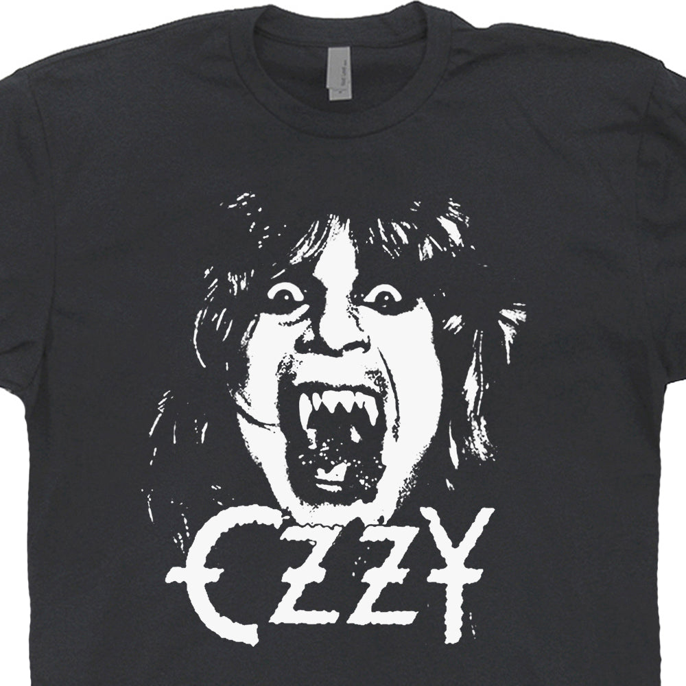 Ozzy Osbourne T Shirt Crazy Train Vintage Rock T Shirts 80s Metal Band