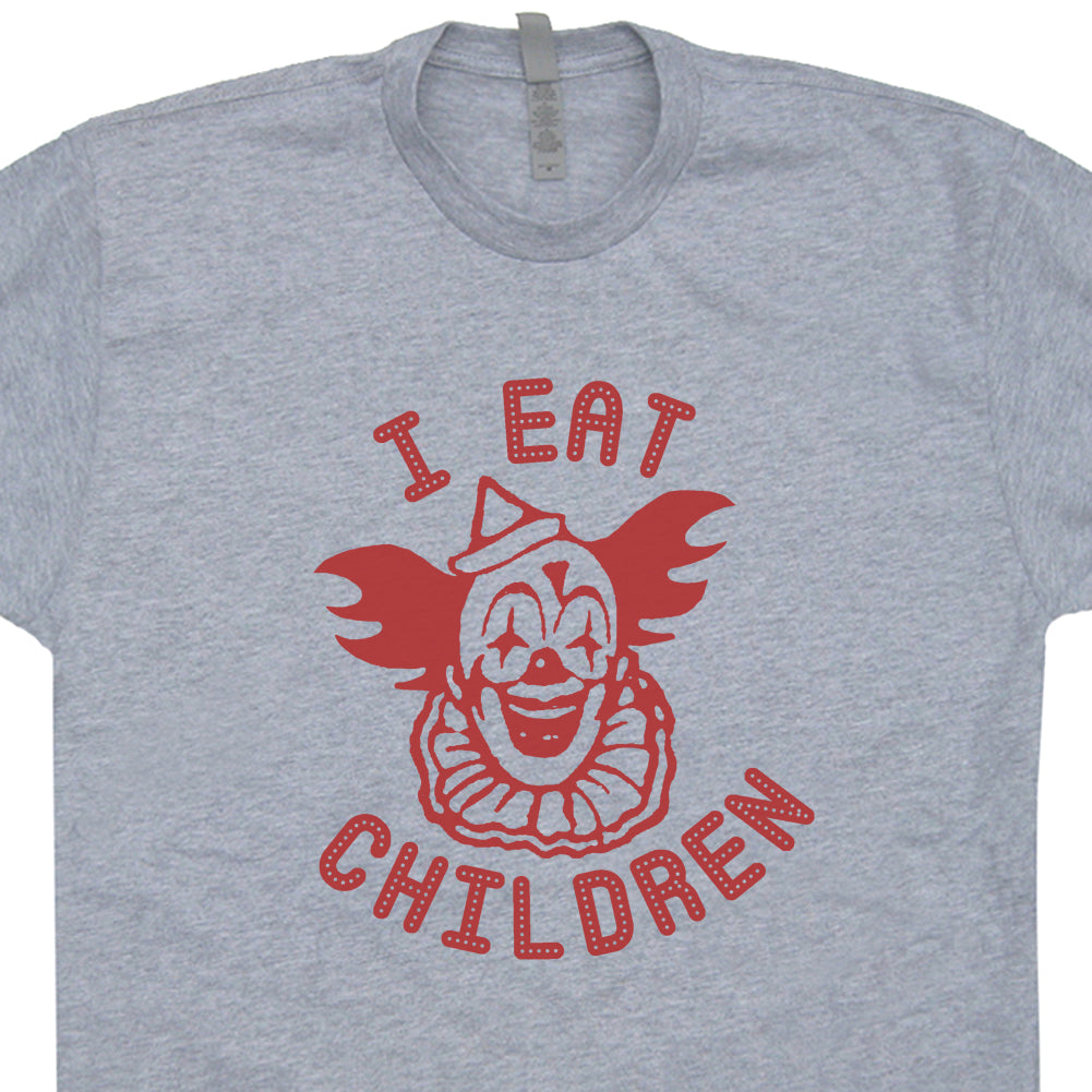 creepy clown shirt i eat children