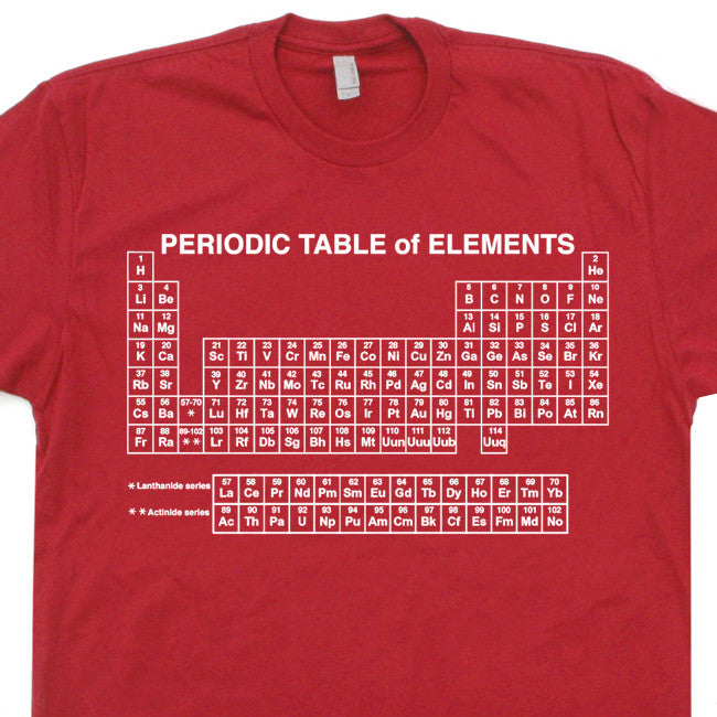 Afgang skål patrulje Periodic Table T Shirt | Periodic Elements Shirt | Geek T Shirts –  Shirtstash