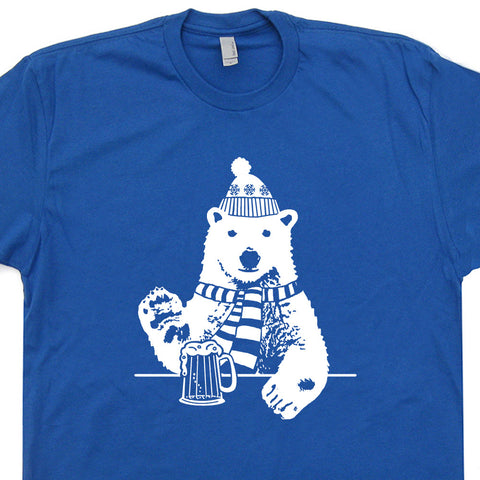 polar bear t shirt funny beer t shirts