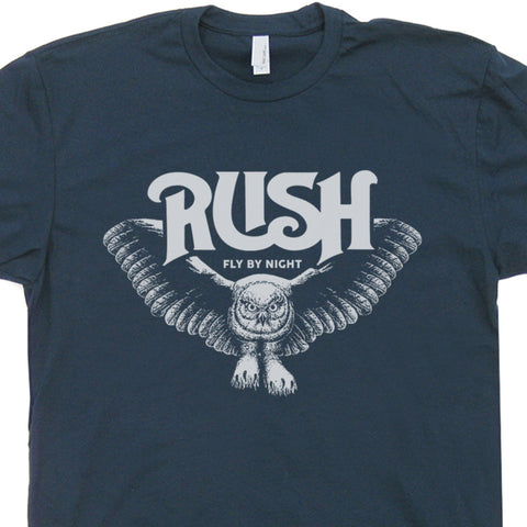 Rush T Shirt Vintage Classic Rock Band Shirts Owl Tee Shirt