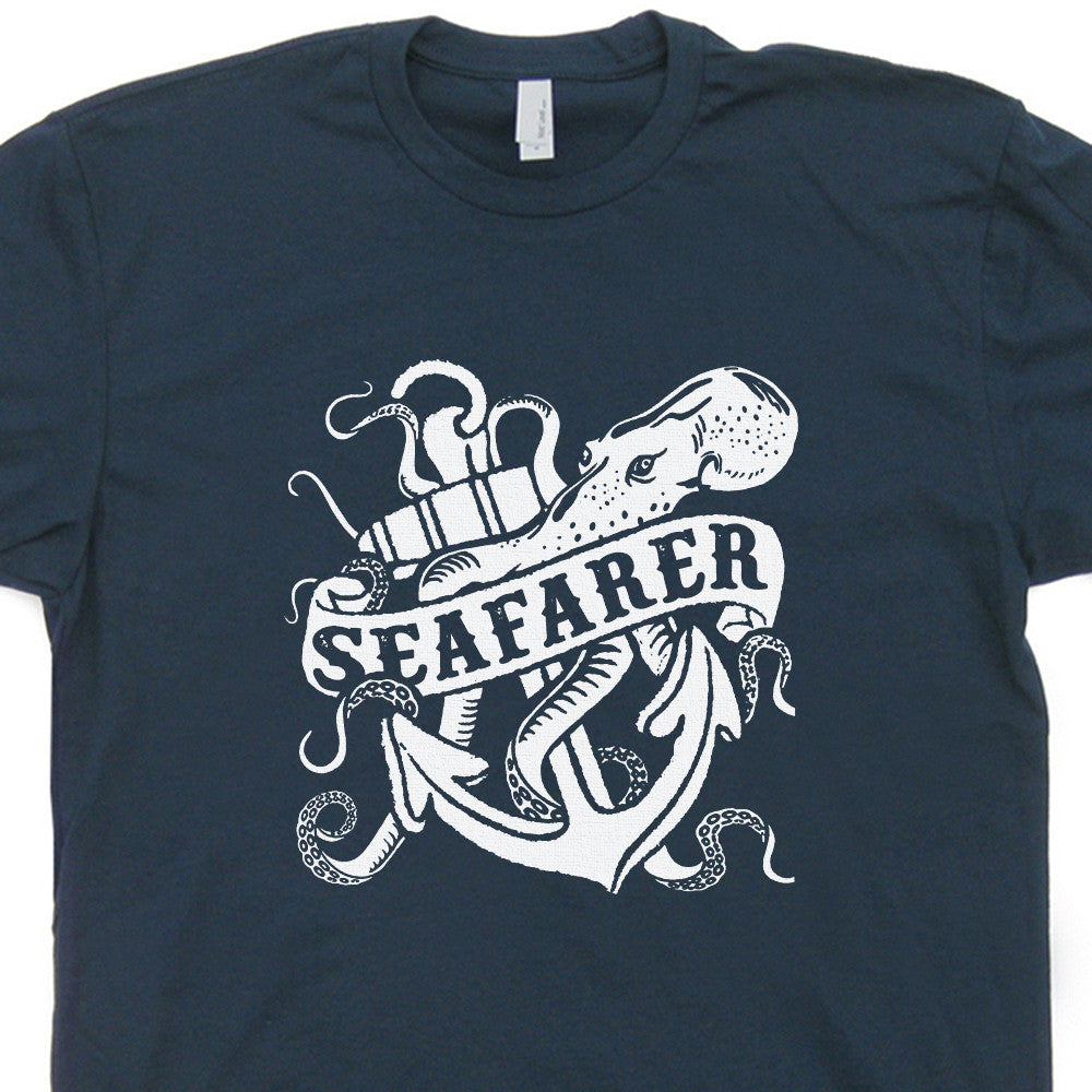 Seafarer T Shirt Vintage Sailing Shirt Sailboat T Shirt Vintage Anchor Tee