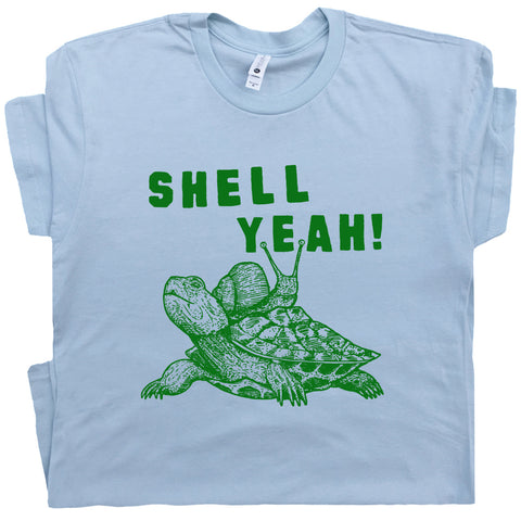 Turtle T Shirt Shell Yeah Shirt Vintage 80s Tees Cool Animal Shirts Funny Turtle Shirt