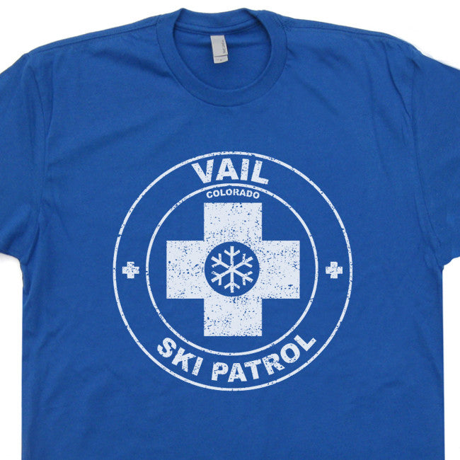 Ski Patrol T Shirt Ski Vail Colorado Shirt Vintage Skiing T Shirt Cool  Snowboard T Shirt